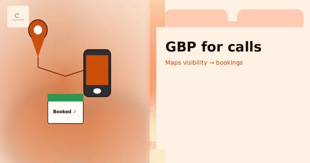 Google Business Profile and phone motif for turning Maps visibility into booked calls